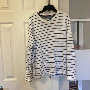 PD&C Striped Black and White Long Sleeve Shirt